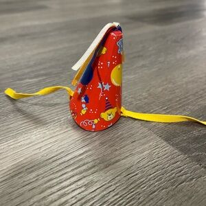 Build-A-Bear Red Party Hat with Yellow Accents